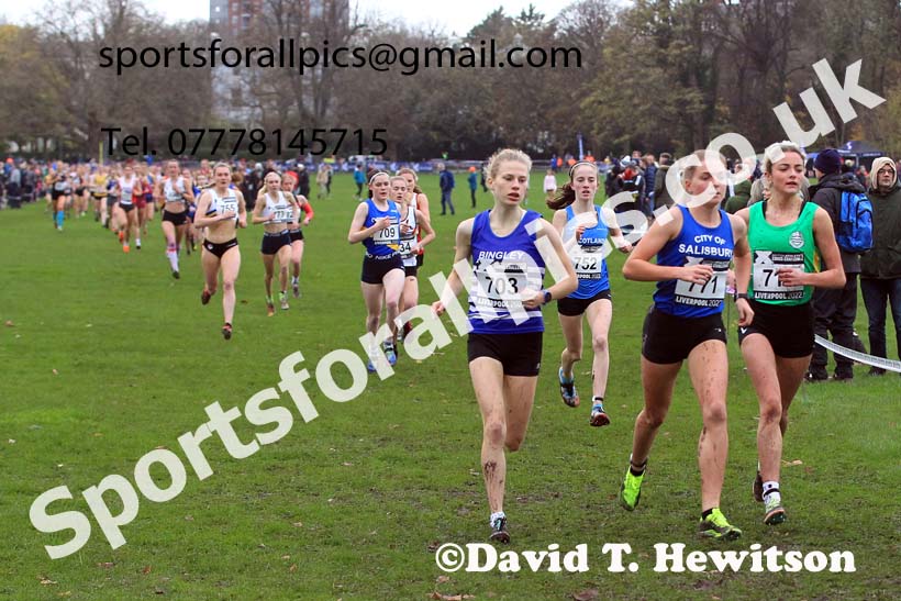 Women Under-17s and Junior Women, 2022 British Athletics Cross Challenge, Sefton Park, Liverpool.  Photo: David T. Hewitson/Sports for All Pics